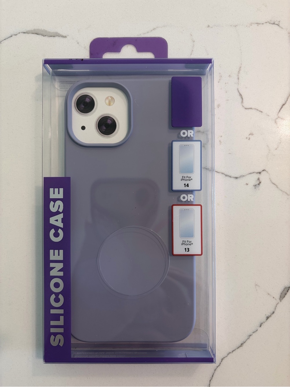 Purple Silicone Phone Case for iPhone 13/14